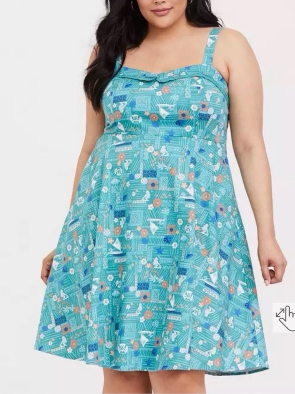 Disney Her Universe Moana Hawaiian Tropical Sundress Plus Size 20 Pockets